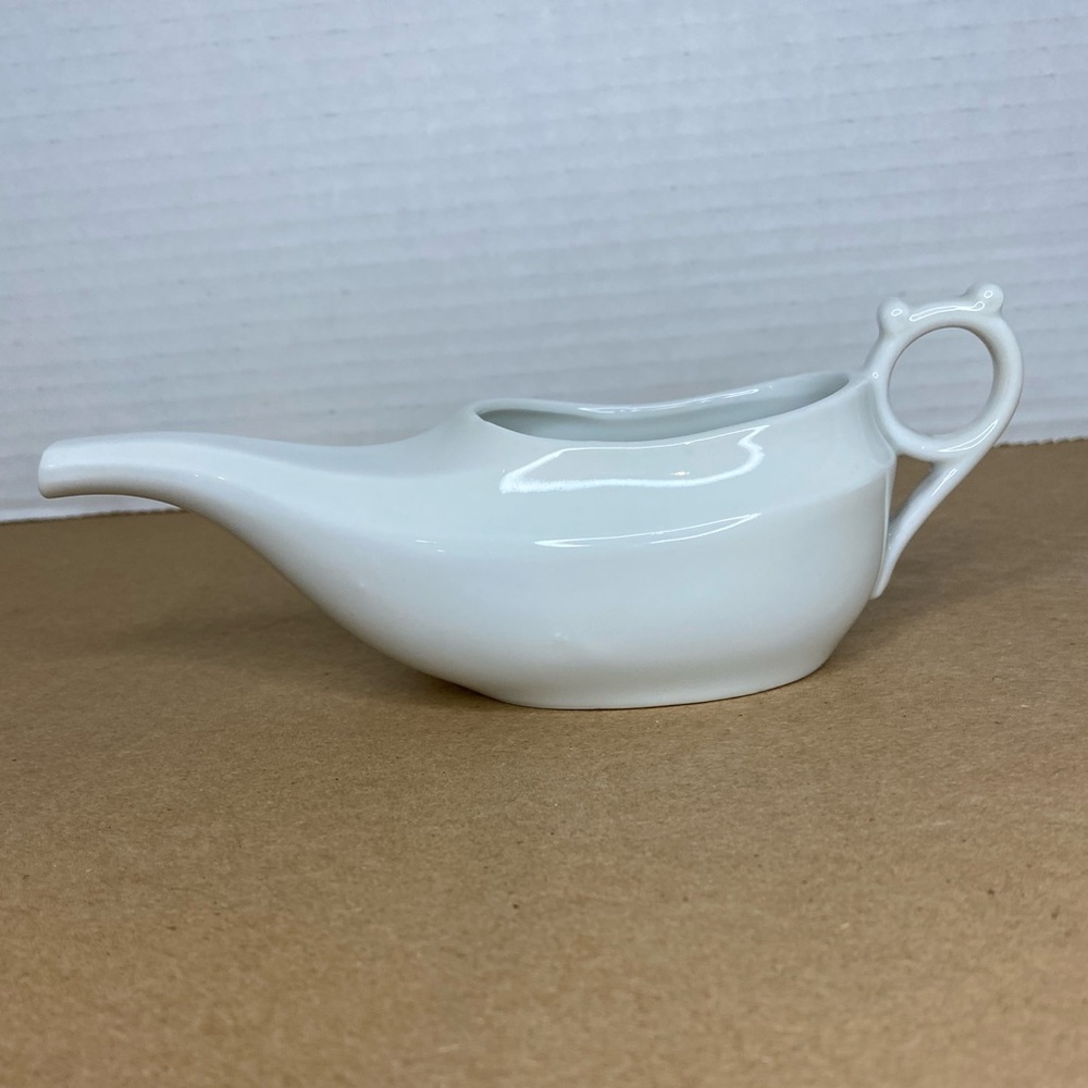 Vtg White Ceramic Medical Equipment Invalid and Baby Feeder Neti Pot Germany